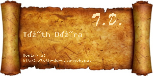 Tóth Dóra névjegykártya