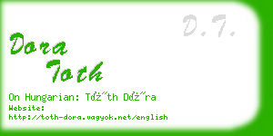 dora toth business card